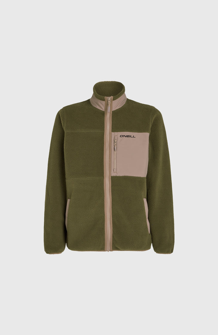High-Pile Full-Zip Fleece | Forest Night