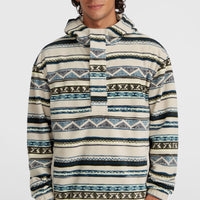 Superfleece Half-Zip Hoodie | Grey Ikat Stripe