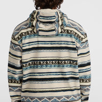 Superfleece Half-Zip Hoodie | Grey Ikat Stripe