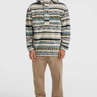 Superfleece Half-Zip Hoodie | Grey Ikat Stripe