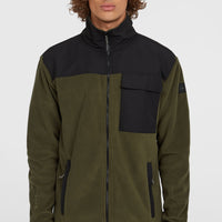 Utility Polartec® 200 Full-Zip Fleece | Forest Night Colour Block