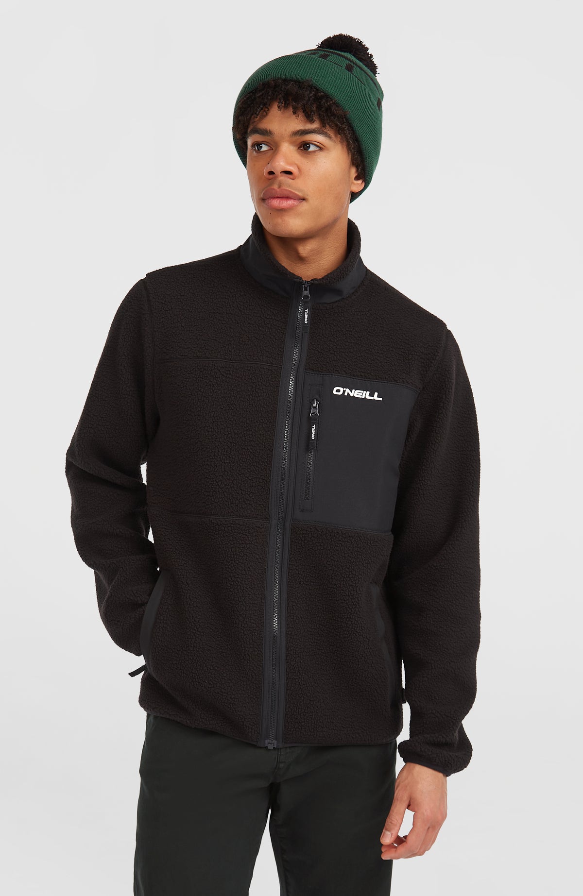 Must-Have High-Pile Full-Zip Fleece | Black Out