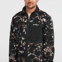 Must-Have High-Pile Full-Zip Fleece | Black/Beige Quarry
