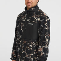 Must-Have High-Pile Full-Zip Fleece | Black/Beige Quarry