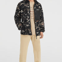 Must-Have High-Pile Full-Zip Fleece | Black/Beige Quarry