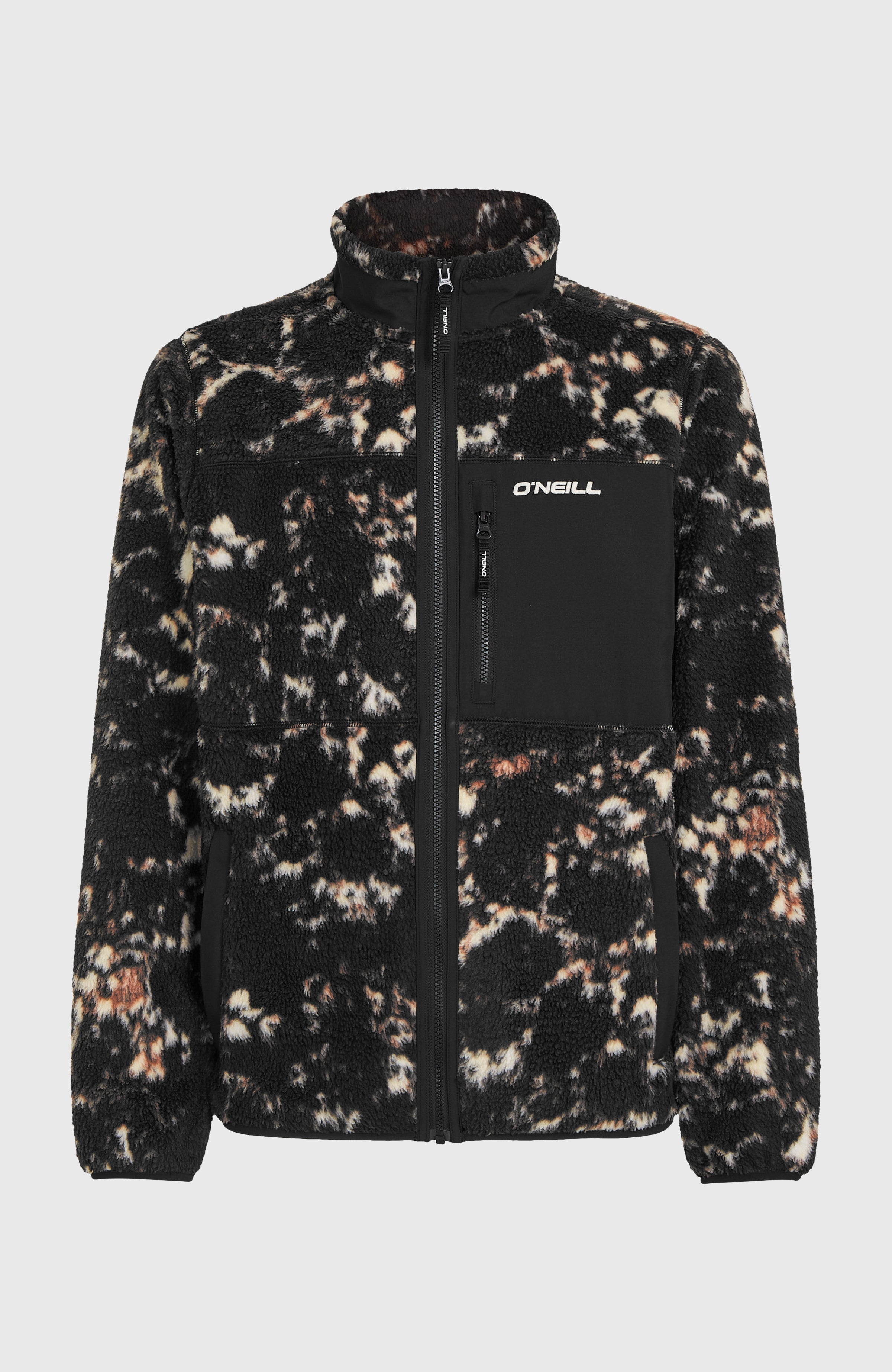 [415GP] O'Neill Must-Have High-Pile Full-Zip Fleece | Black/Beige Quarry – O'Neill