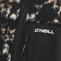 Must-Have High-Pile Full-Zip Fleece | Black/Beige Quarry