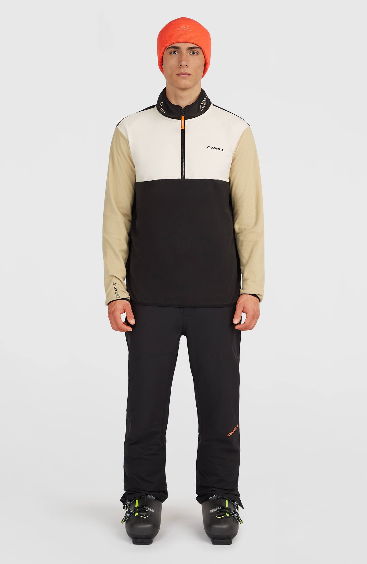 FWC'Cruz Triple Polartec® Half-Zip Fleece | Linen White Colour Block