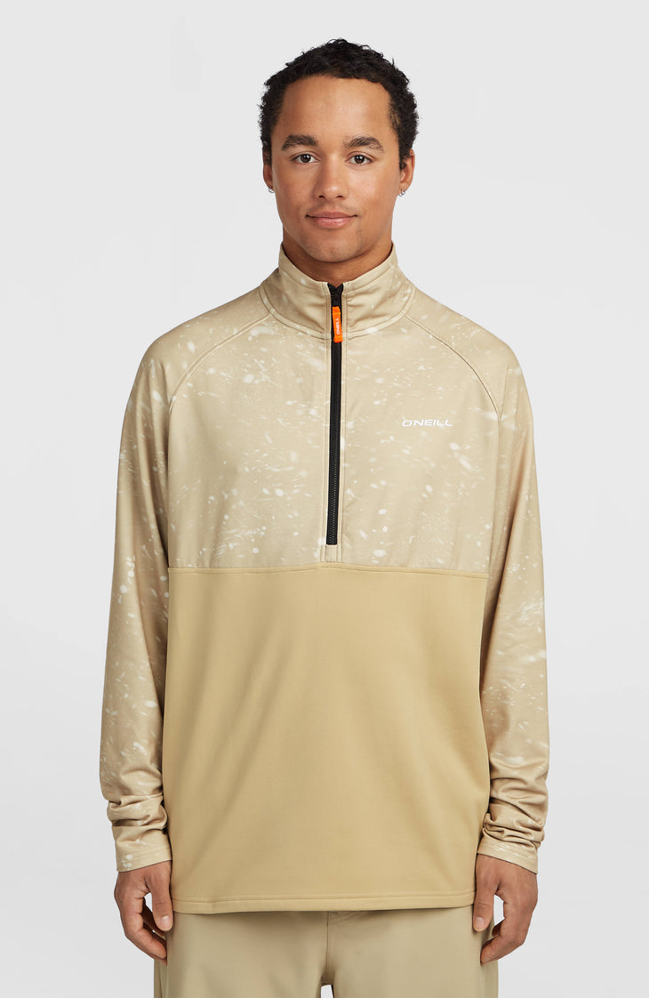 FWC'Cruz Printed Half-Zip Fleece | Beige Snow Storm