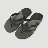 Profile Colour Block Sandals | Deep Lichen Green Colour Block