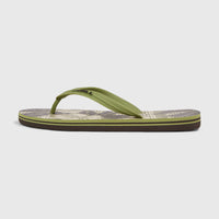 Profile Graphic Sandals | Green Dusty Flower