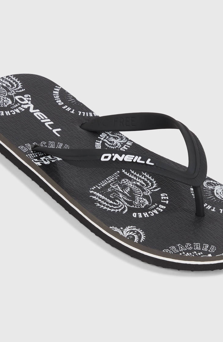 Profile Graphic Sandals | Black Mystical
