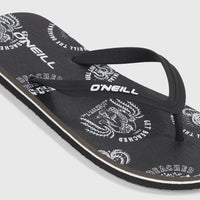 Profile Graphic Sandals | Black Mystical