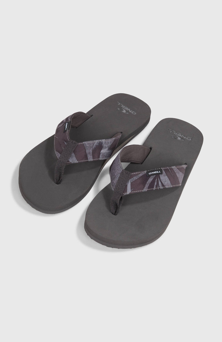O’Neill Fabric Sandals | Black Dipped Leaves