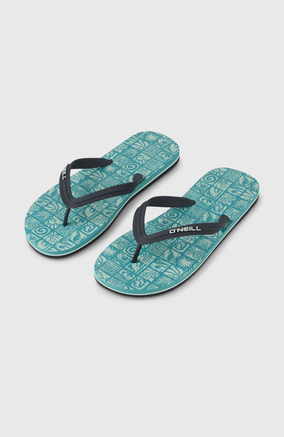 Profile Graphic Sandals | Blue Bricks