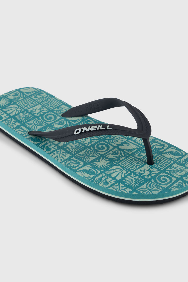 Profile Graphic Sandals | Blue Bricks