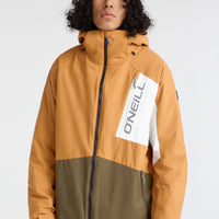 Jacksaw Jacket | Rich Caramel Colour block