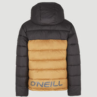 O'Riginals Puffer Jacket | Rich Caramel Colour block