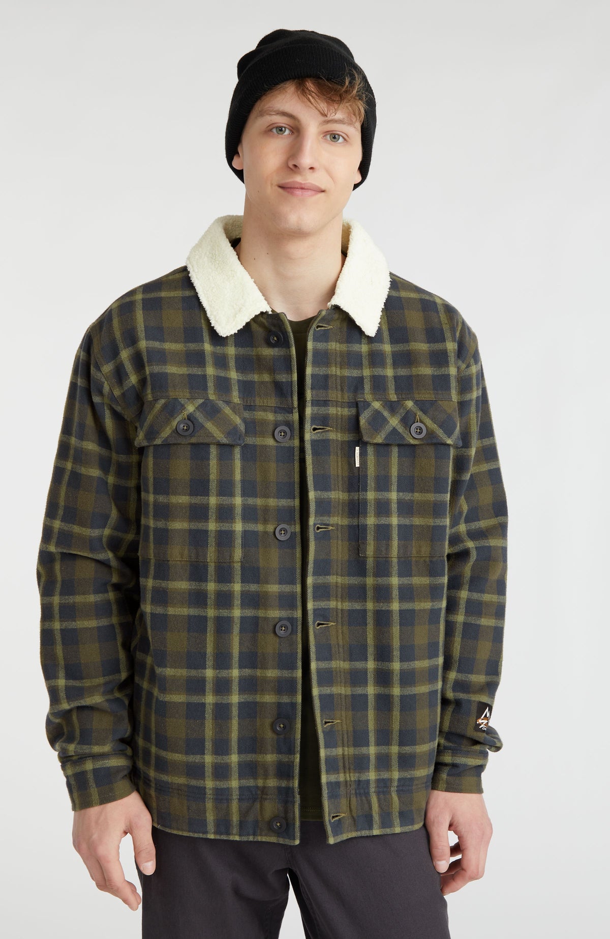 Men's Buffalo Plaid Flannel Quilt-Lined Shirt Jacket