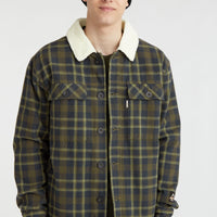 Fleece-Lined Jacket | Blue Shirt Check