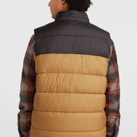 O'Riginals Puffer Vest | Rich Caramel Colour block