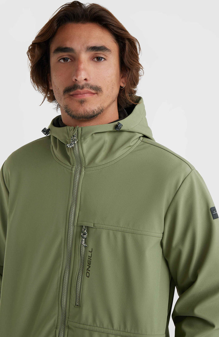 O'Neill TRVLR Series Softshell Jacket | Deep Lichen Green