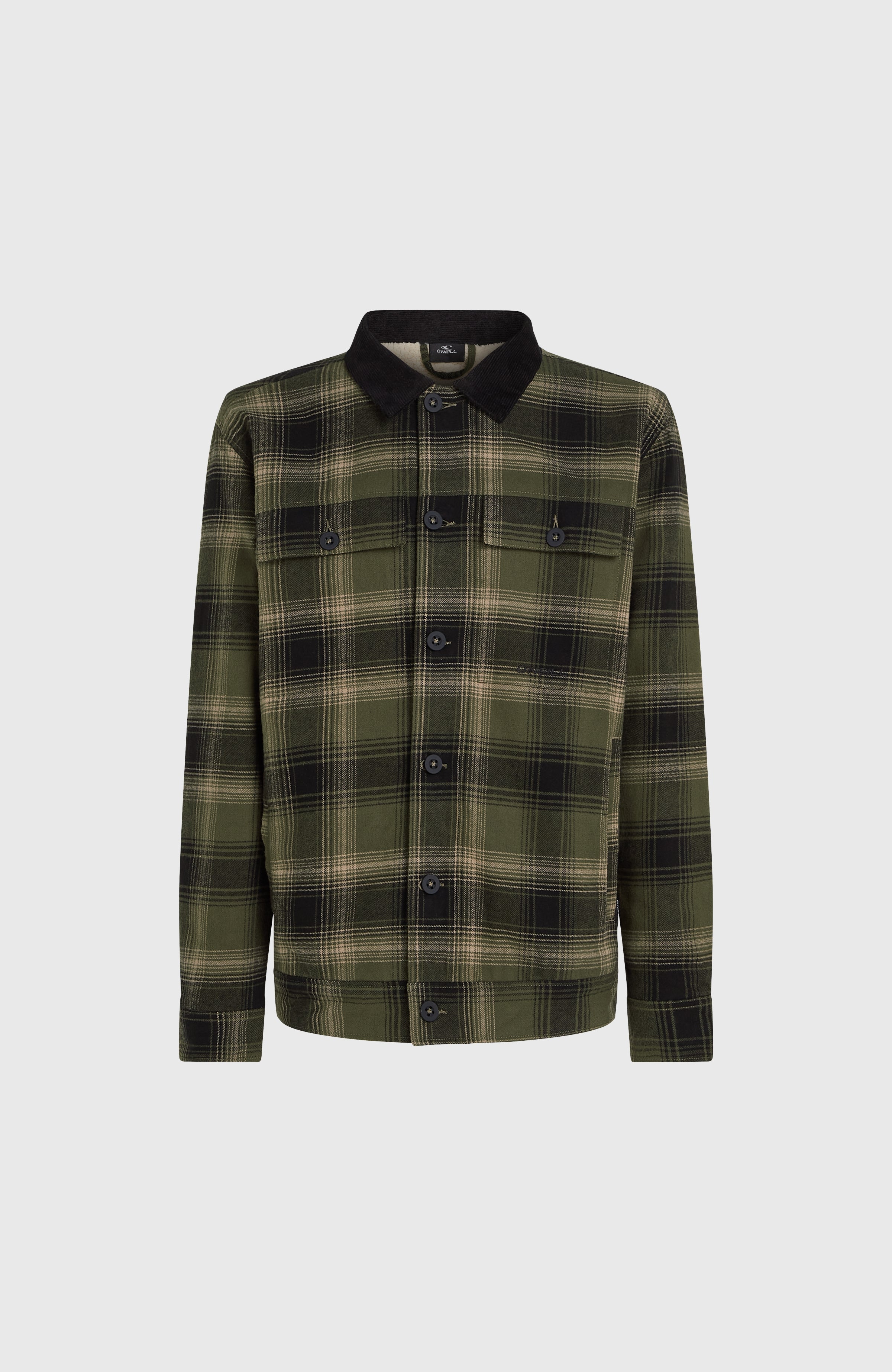 オリーブグリーン フルジップジャケット Fleece-Lined Jacket | Green Check Small – O'Neill