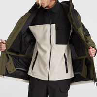 Utility Pro Hybrid Snow Jacket | Forest Night Colour Block