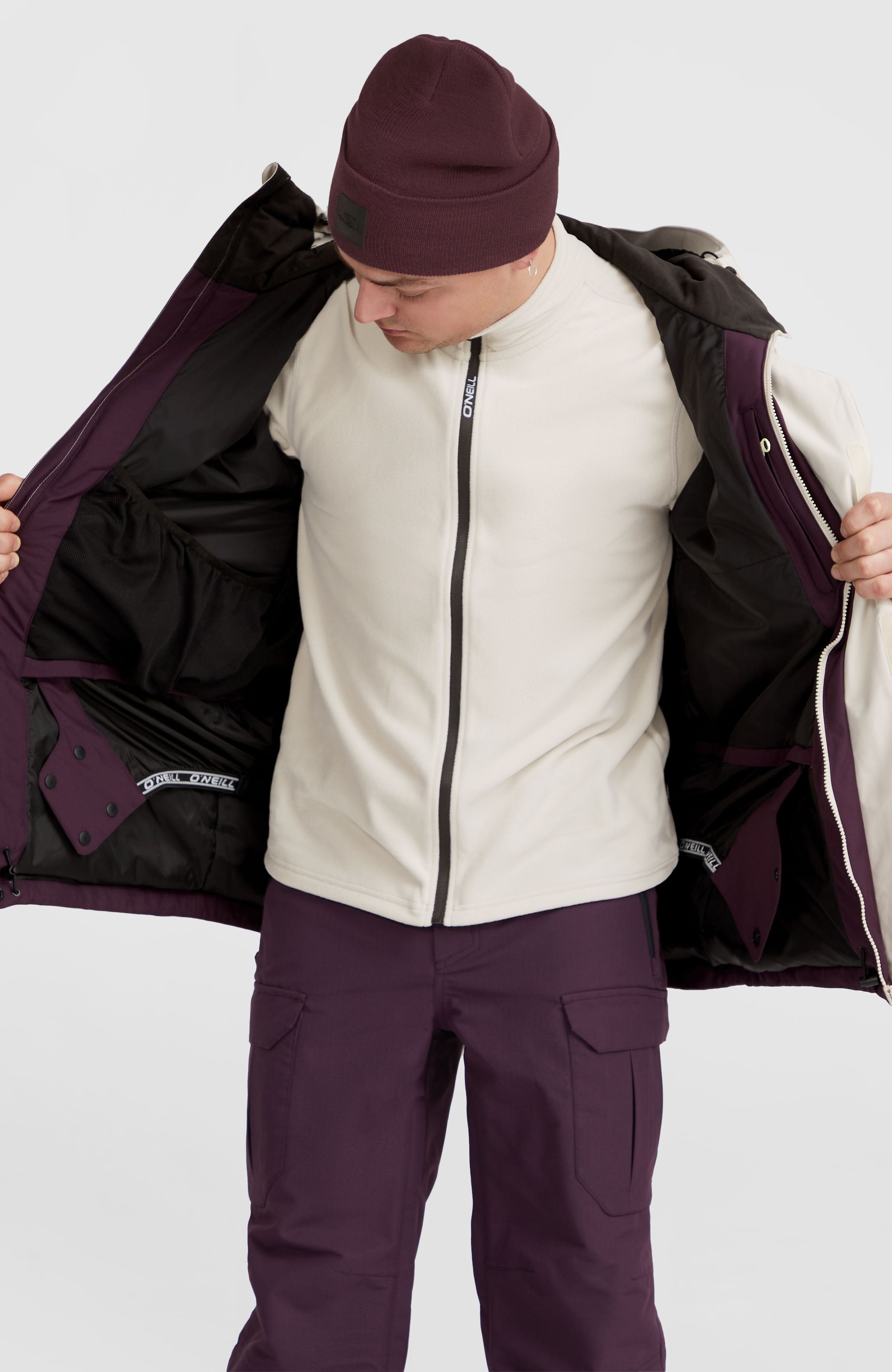 O'Riginals Hybrid Snow Jacket | Aubergine Colour Block – O'Neill