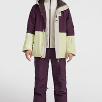 O'Riginals Hybrid Snow Jacket | Aubergine Colour Block