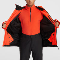 Hammer Block Snow Jacket | Paprika Flame Colour Block