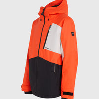 Hammer Block Snow Jacket | Paprika Flame Colour Block