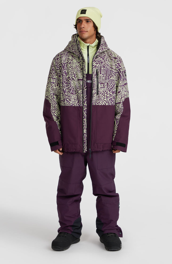 O'Riginals Block Snow Jacket | Dark Purple Sketcheritage