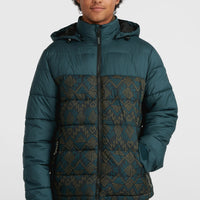 O'Riginals Puffer Jacket | Black Retro Ikat