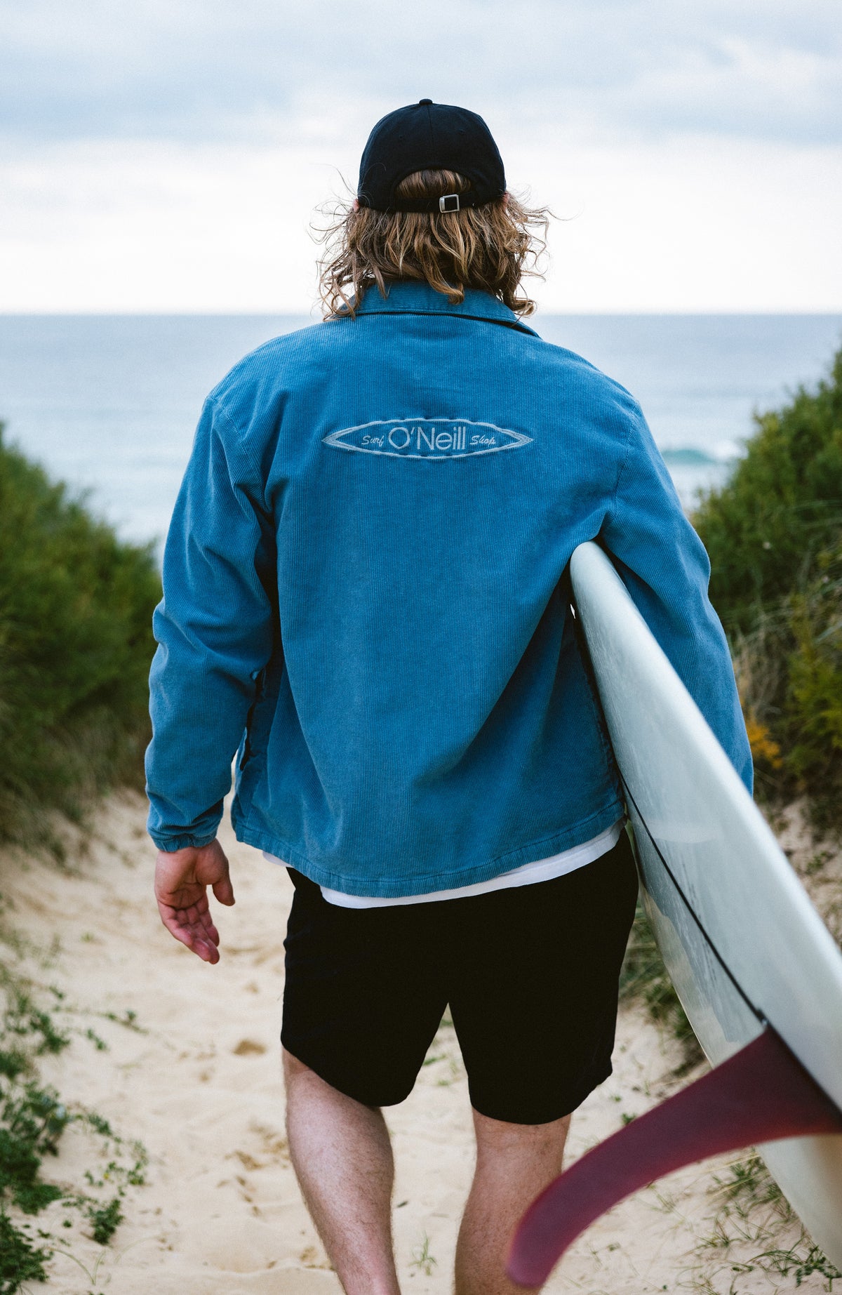 Cord Coach Jacket | Copen Blue