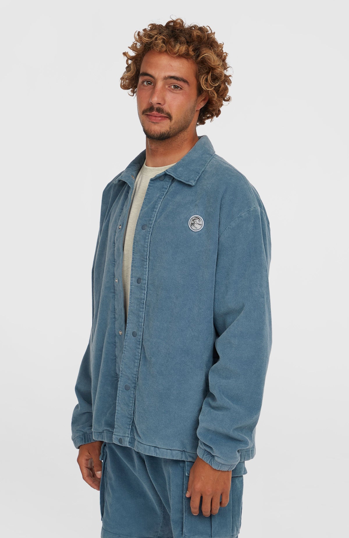 Cord Coach Jacket | Copen Blue