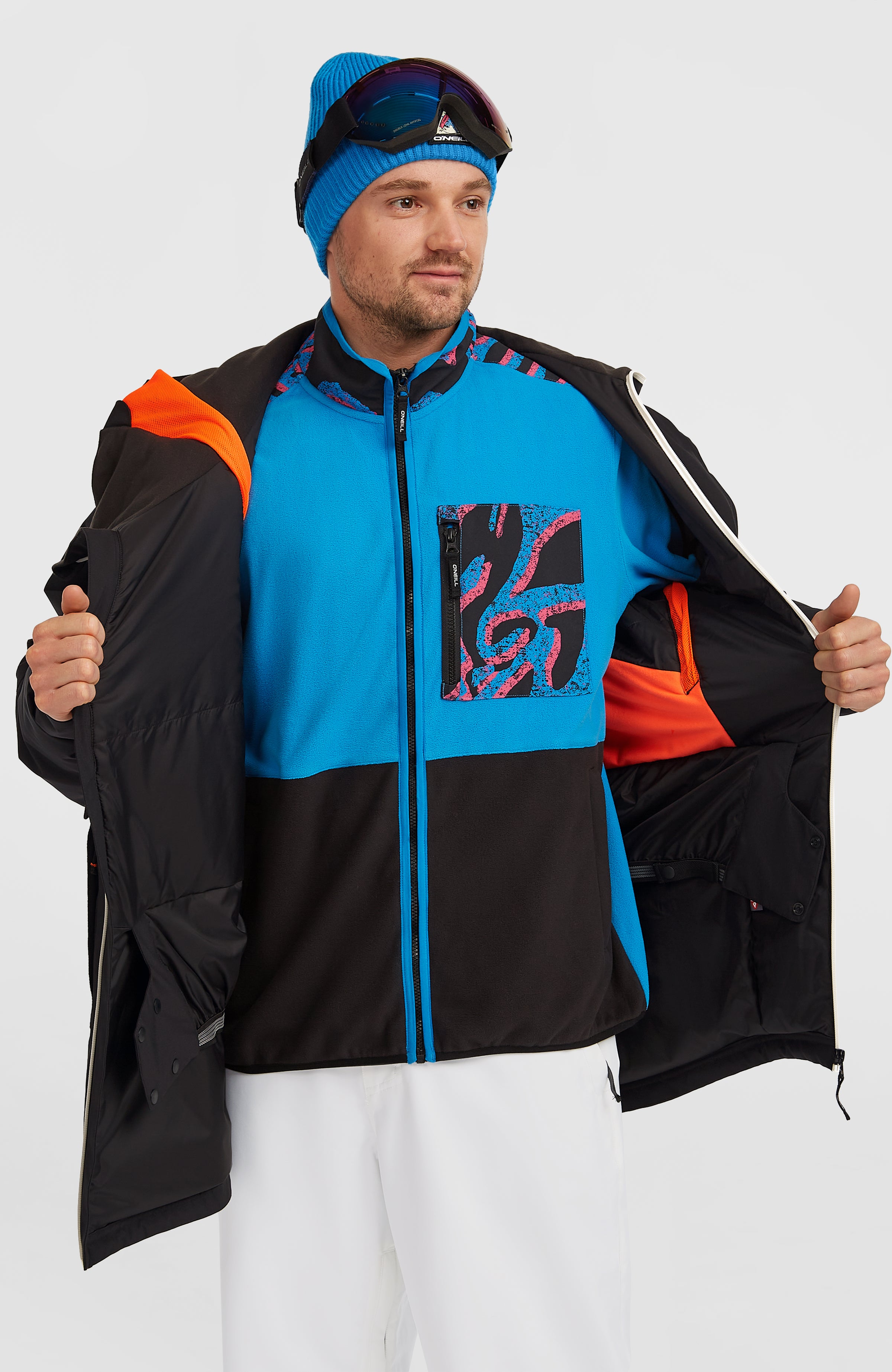 FWC'Play Asymmetric Snow Jacket | Black Out – O'Neill