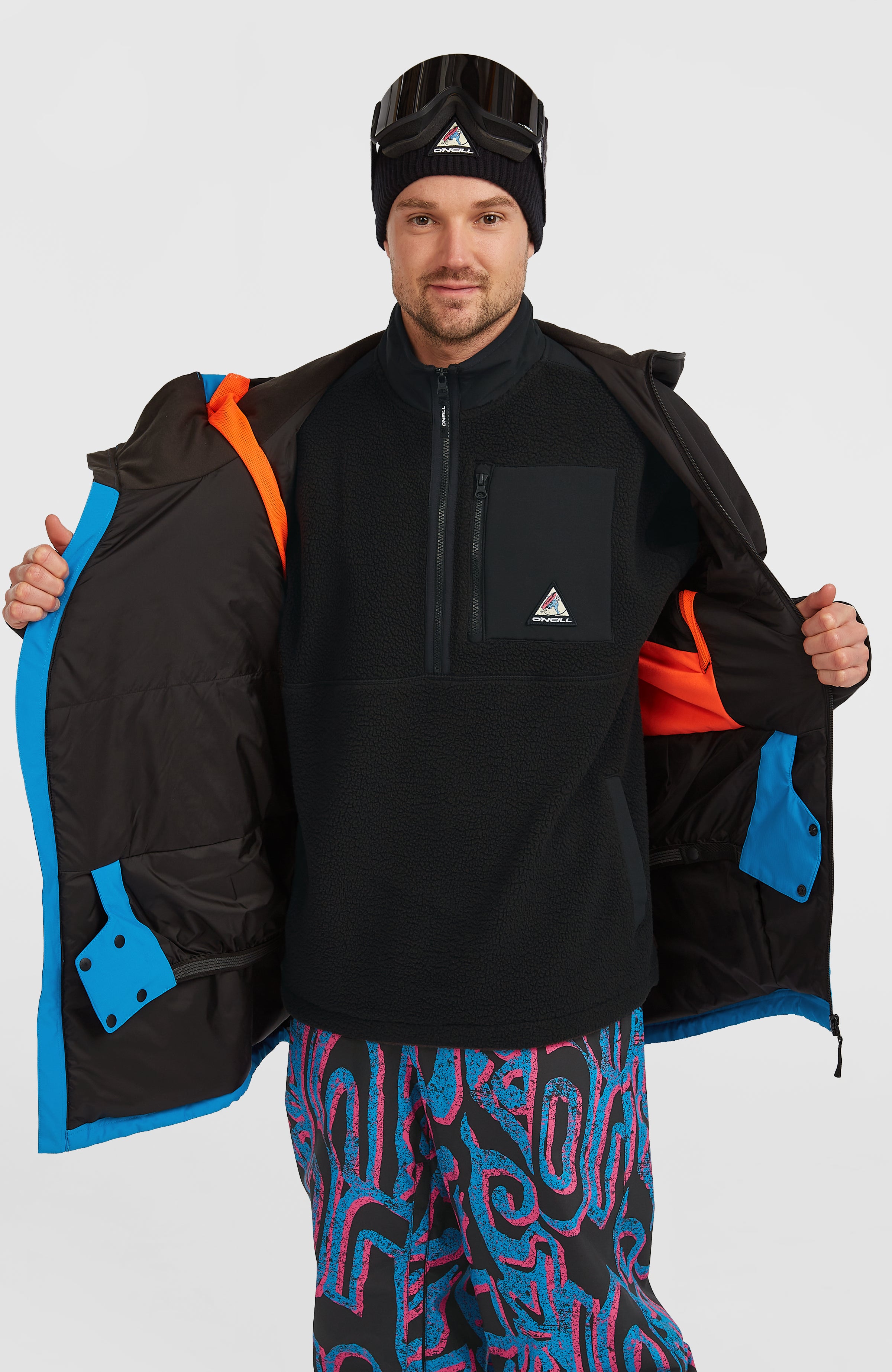 FWC'Play Asymmetric Snow Jacket | Ocean Melody Colour Block – O'Neill