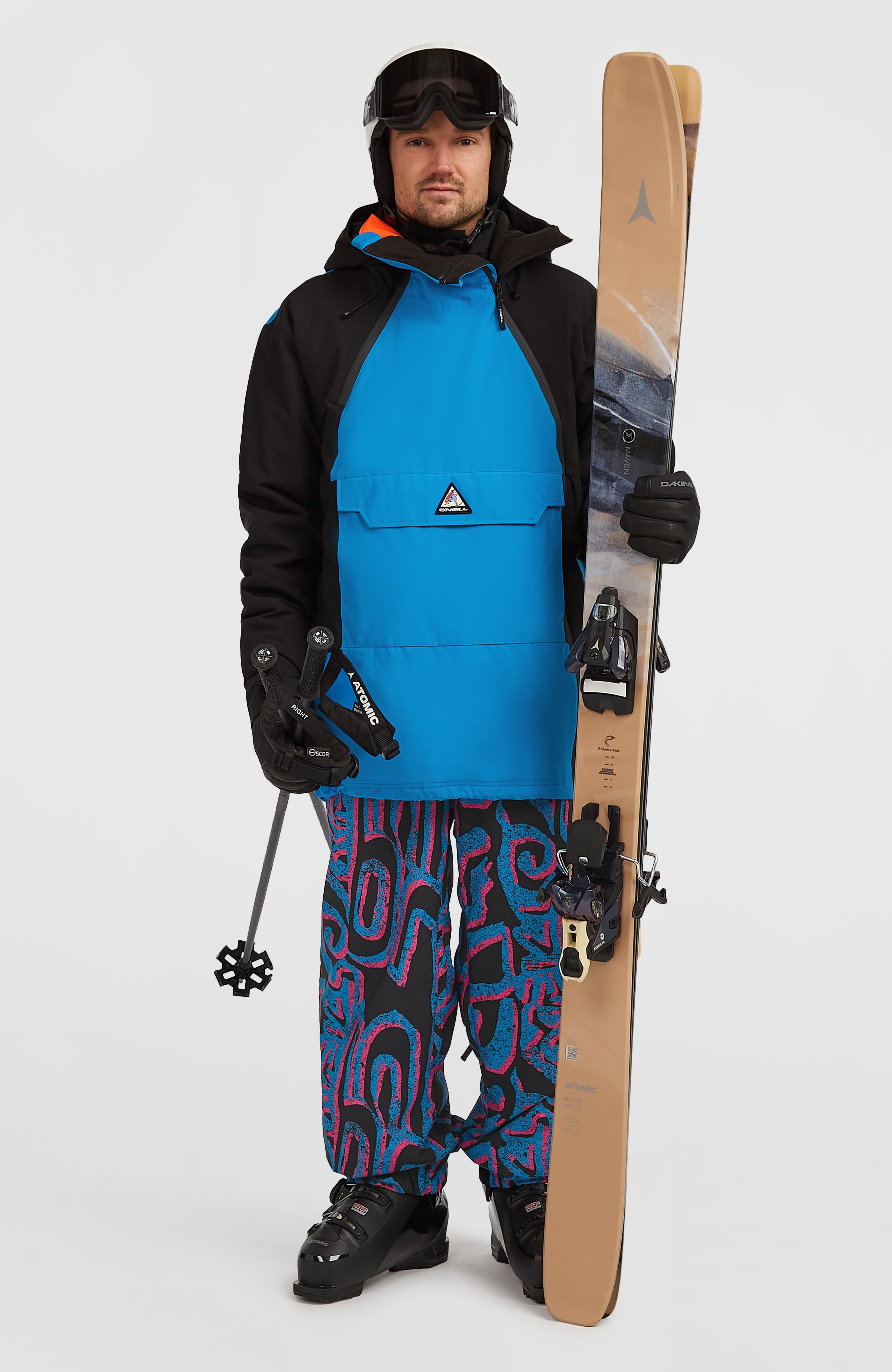 FWC'Play Asymmetric Snow Jacket | Ocean Melody Colour Block – O'Neill