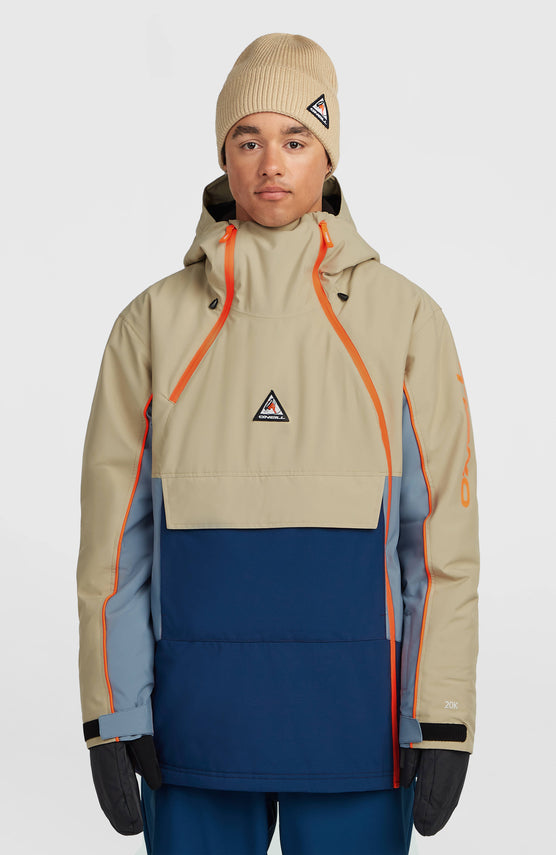 FWC'Play Asymmetric Snow Jacket | Olive Blush Colour Block