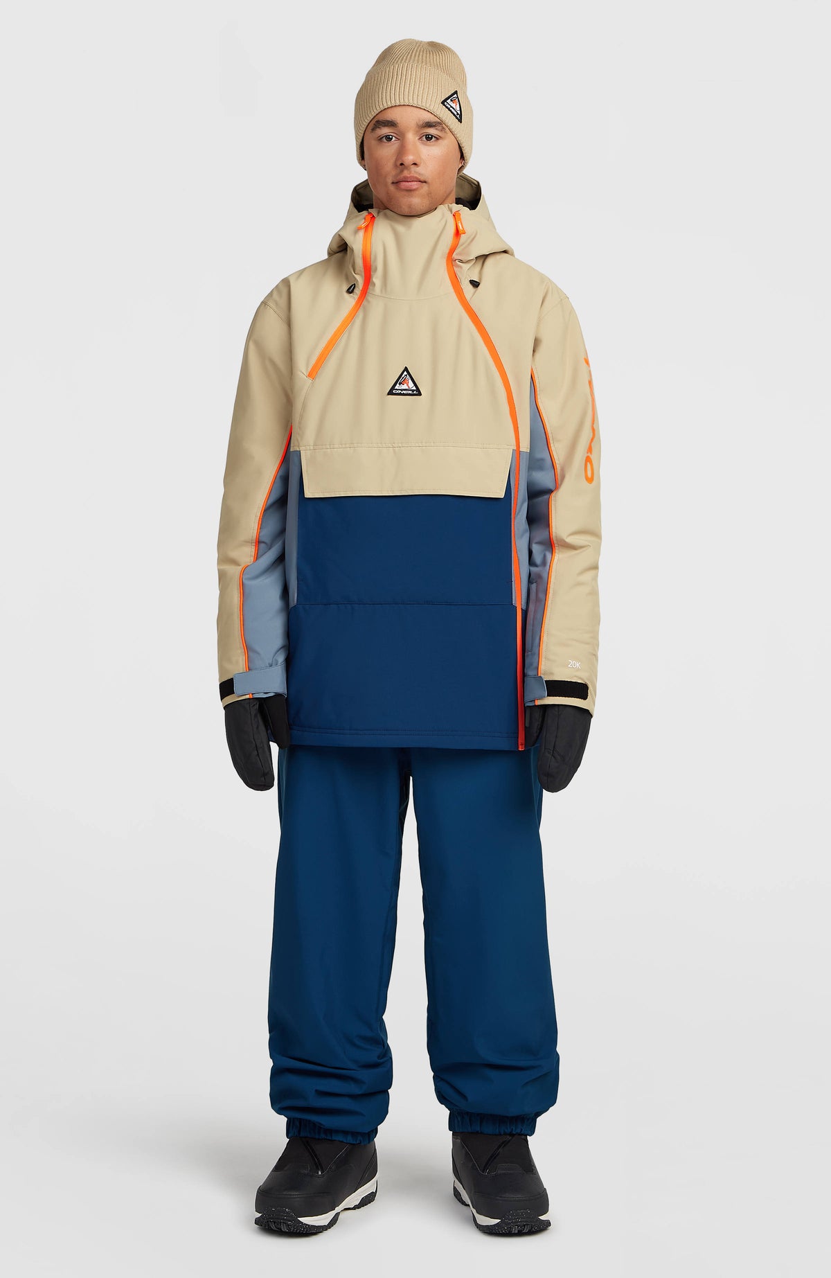 FWC'Play Asymmetric Snow Jacket | Olive Blush Colour Block