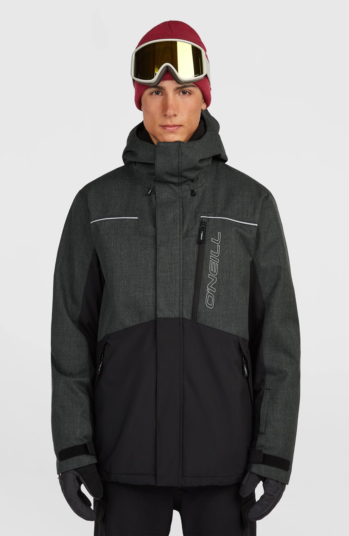 FWC'Cruz Melange Snow Jacket | Black Out Colour Block
