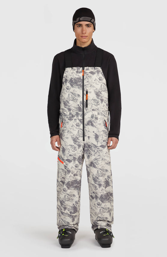 FWC'Peak Bib Snow Pants | Grey Mountain Landscape