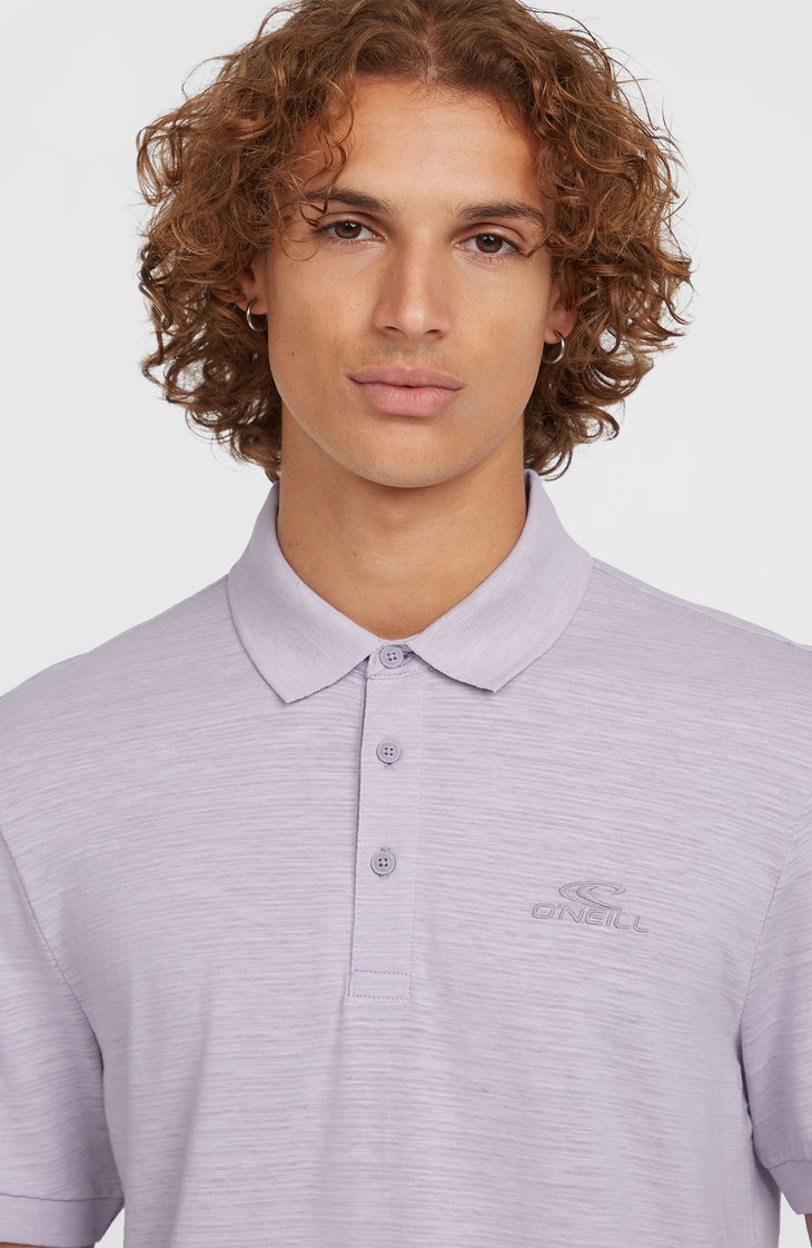 Slub Small Logo Polo | Purple Gleam
