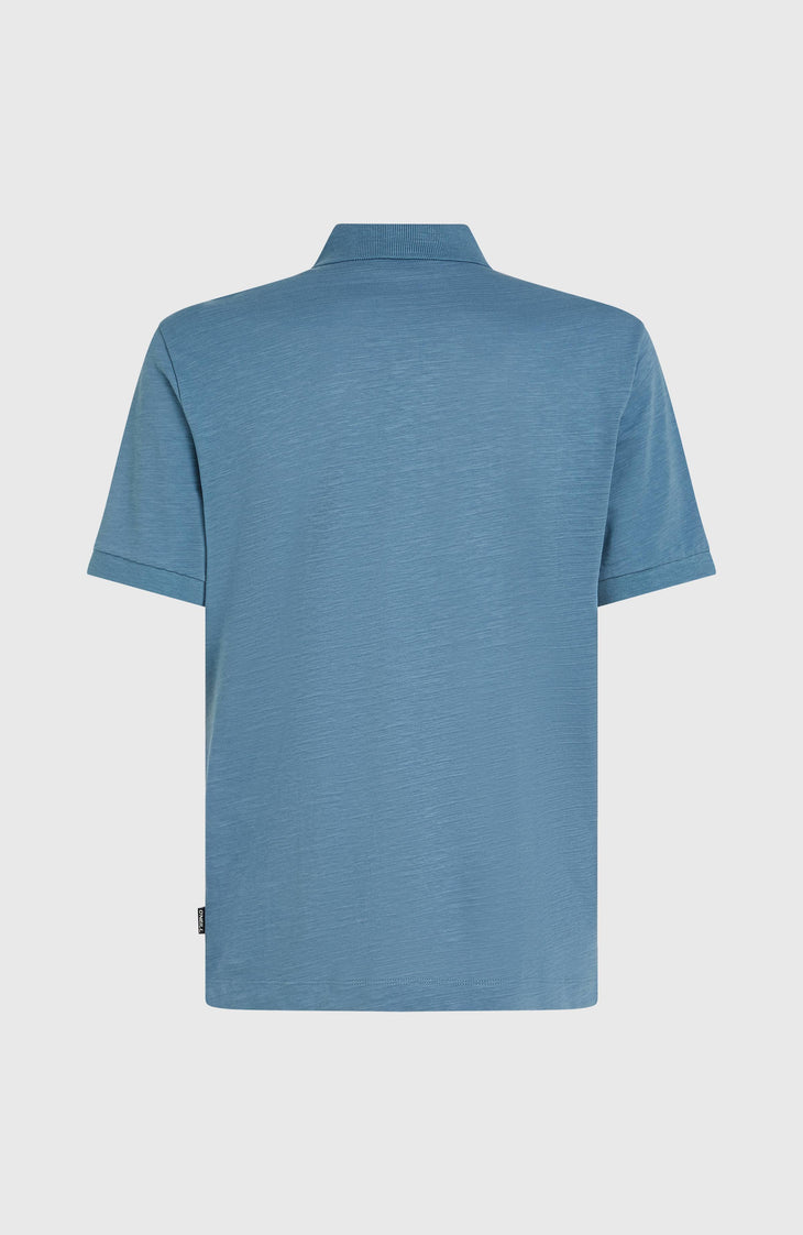 Slub Small Logo Polo | Copen Blue