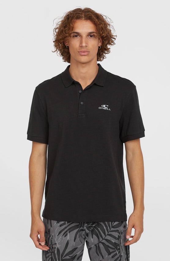 Slub Small Logo Polo | Black Out