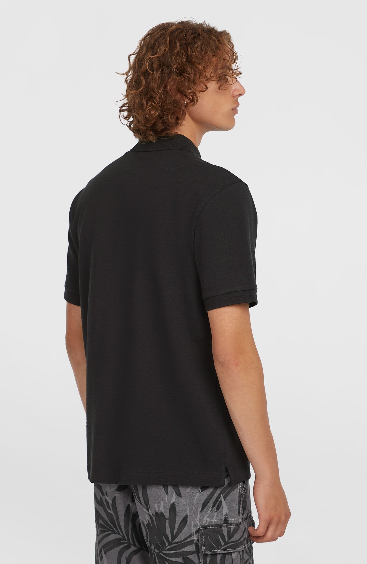 Slub Small Logo Polo | Black Out