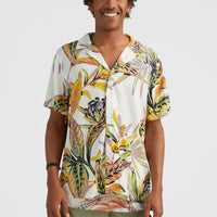 Print Shirt | White Tropical Flower