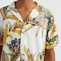 Print Shirt | White Tropical Flower