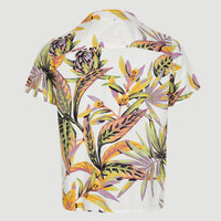 Print Shirt | White Tropical Flower